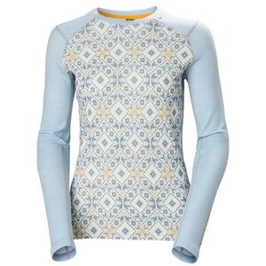 Helly Hansen LIFA Merino Graphic Crew Baselayer Top Baby Trooper Star Pixel XL